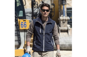 Image of Bolle Hustler Safety Glasses, Black Frame, Smoke Lens, 40149, EDEMO1