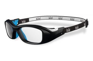 Image of Bolle Kids SWAG Sport Protective Eyewear - Black and Electric Blue Frame,Clear Anti Fog/Scratch Lens 11888