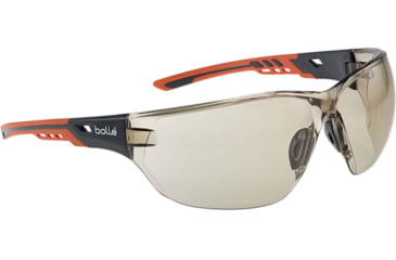 Image of Bolle Ness+ Safety Glasses, Black Orange Frame, Copper Lens, NESSPCSP