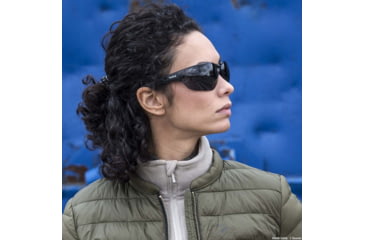 Image of Bolle Ness+ Safety Glasses, Black/Orange Frame, Smoke Lens, NESSPSF