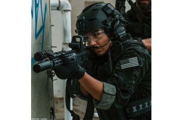 Image of Bolle Rush+ Safety Glasses, Matte Black Frame, Clear BSSI Lens, PSSRUSP064B