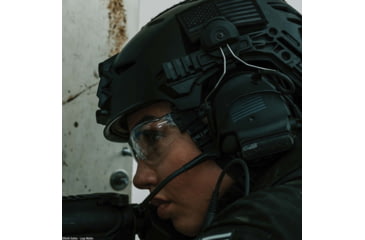 Image of Bolle Rush+ Small Safety Glasses, Matte Black Frame, Clear BSSI Lens, PSSRUSP0652B