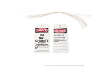 Image of Brady Worldwide B853 5.75HX3 BK/RD/WH L/O PK25 50250