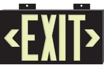 Image of Brady Worldwide Exit Sign Fotolum 1SID W/MT Bl 38097