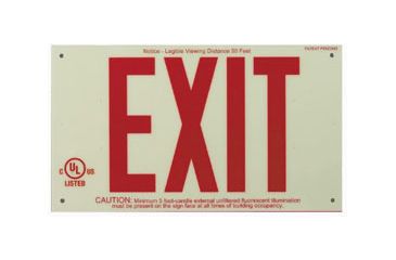 Image of Brady Worldwide Exit Sign Unfrmd Bradyglo Grn 87808