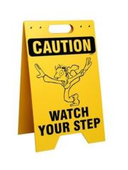 Image of Brady Worldwide FL. Sign CAUT. Watch Step SF650E