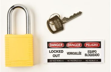 Image of Brady Worldwide Sfty Padlock 1.5 Kd Ylw PK6 51346