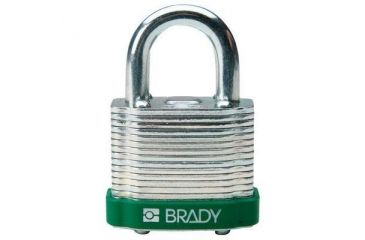 Image of Brady Worldwide Steel Padlock .75 Kd Grn PK6 51281