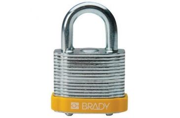 Image of Brady Worldwide Steel Padlock .75 Kd Ylw PK6 51282