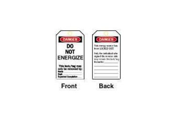 Image of Brady Worldwide Tag 5.75X3 Do Not Enrgize PK25 50258