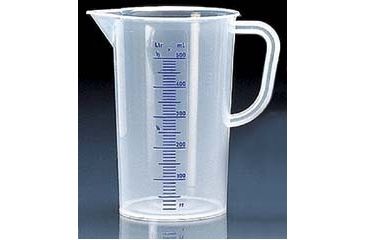Image of BrandTech Graduated Pitchers, Polypropylene, BrandTech V441081 Pitchers With Blue Overprint Molded Graduations