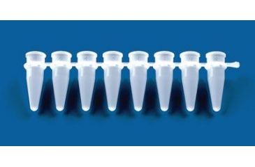 Image of BrandTech Pcr 8 Strip Tubes White Pk125 781325, Unit PK
