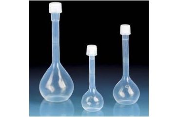 Image of BrandTech Volumetric Flasks with Screw Caps, PFA, Class A, BrandTech V107597