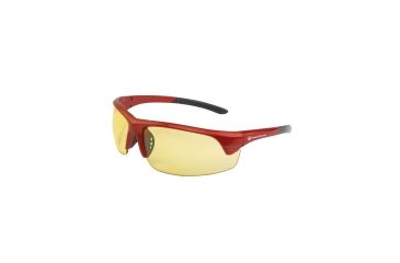 Image of Caldwell S&amp;W Corporal Half Frame Shooting Glasses, Red Frame, Amber Lens, 110163
