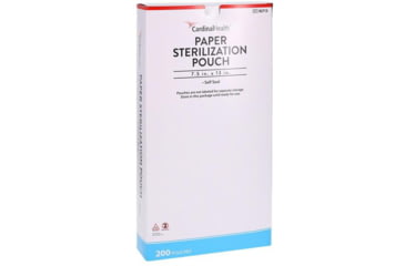 Image of Cardinal Health Convertors Paper/Film Gas/Steam Sterilization Pouches, Cardinal Health 92713 Blue Film Self-Seal Pouches, Pack of 200