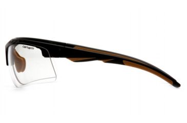 Image of Carhartt Rockwood Safety Glasses w/Clear Anti-Fog Lens, Black/Tan, CHB710DT