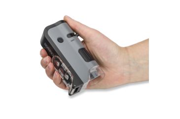 Image of Carson 100x-250x MicroFlip Portable Microscope, w/ Phone Clip, Grey/Black MP-250