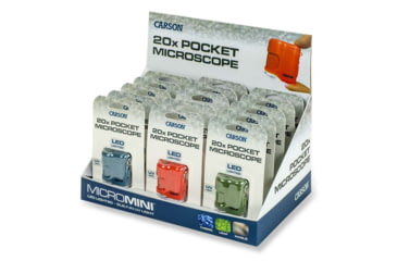 Image of Carson 20x MicroMini Microscope Display, 2 LED, Assorted, MM-280OBG