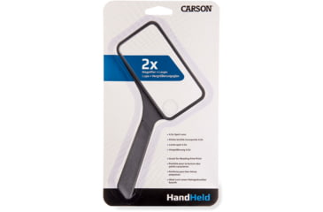 Image of Carson 2x Rectangular Handheld Magnifier w/4.5x Spot Lens, Black, Small, SV-XP