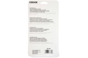 Image of Carson 2x Rectangular Handheld Magnifier w/4.5x Spot Lens, Black, Small, SV-XP