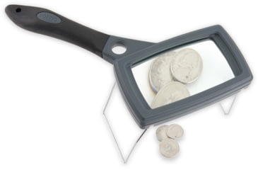 Image of Carson 2x Soft-Grip Glass Magnifier with 11.5x Spot Lens and Stand