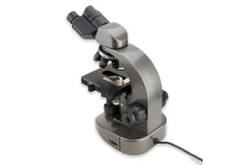 Image of Carson 40x-1600x Table Top Microscope w/Universal Smartphone Adapter for Microscopes, Black/Gray, MS-160SP