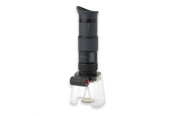 Image of CARSON 6x18mm Monocular, 25x Microscope, 4x Loupe w/ 4 LED Lights, Black/Gray MA-60