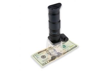 Image of CARSON 6x18mm Monocular, 25x Microscope, 4x Loupe w/ 4 LED Lights, Black/Gray MA-60