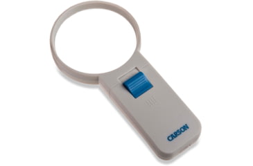 Image of Carson Illuminated Handheld Magnifier, 4x Power, 3in Aspheric LED Lighted, Ivory/Blue, Small, SV-40