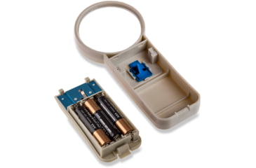 Image of Carson Illuminated Handheld Magnifier, 5x Power, 2.5in Aspheric LED Lighted, Ivory/Blue, Small, SV-50