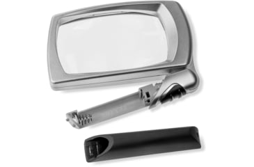Image of Carson LED Lighted Folding Rectangular Magnifier, 2.5x Power, Silver/Black, Small, MJ-30