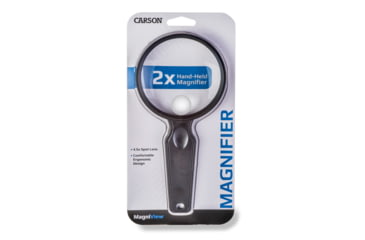 Image of Carson MagniView 2x Hand Magnifier with 4.5x Spot Lens, Black DS-36