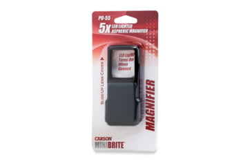 Image of Carson PO-55 MiniBrite 5x Power Slide-Out Pocket Magnifier Loupe, Grey,Pack of 4 PO-55MU
