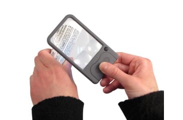Image of Carson Pocket Magnifier Loupe w/ LED Light, Gray PM-33