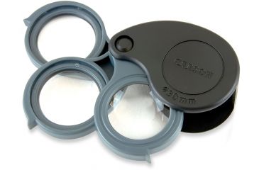 Image of Carson TriView 5x / 10x / 15x Folding  Loupe with Built-in Case TV-15