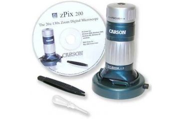 Image of Carson zPix 200 26x-130x Zoom USB Digital Microscope MM-740