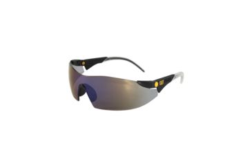 Image of Caterpillar Dozer Safety Glasses w/Anti-Scratch Blue Mirror Lenses, Black CSA-DOZER-105