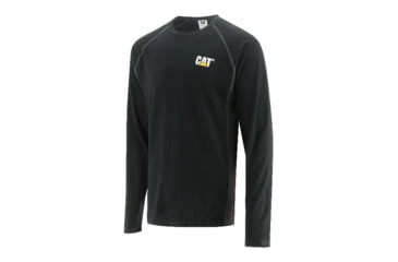 Image of Caterpillar Flame Resistant Base Layer Long Sleeve T-Shirt, Black, Large, 1510101-016-L, Additional Views