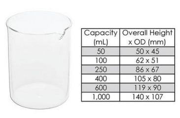 Image of Chemglass Beaker Quartz 50ML Low Form CG-1110-01