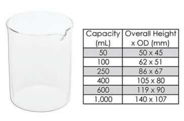 Image of Chemglass Beaker Quartz 400ML Low Form CG-1110-04