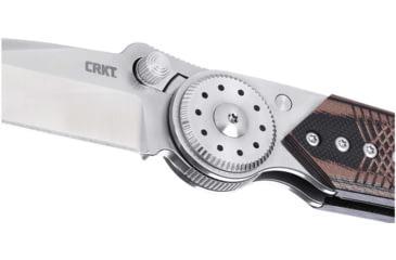 Image of Columbia River Knife & Tool Walker, Folding Knife, 2.93" Sheepsfoot Blade, 14C28N Blade Steel, 5.94" Overall Length, Satin Finish, Silver, Brown Handle, Blade Lock, 4200