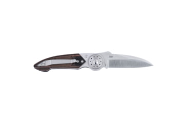 Image of Columbia River Knife & Tool Walker, Folding Knife, 2.93" Sheepsfoot Blade, 14C28N Blade Steel, 5.94" Overall Length, Satin Finish, Silver, Brown Handle, Blade Lock, 4200