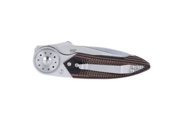 Image of Columbia River Knife & Tool Walker, Folding Knife, 2.93" Sheepsfoot Blade, 14C28N Blade Steel, 5.94" Overall Length, Satin Finish, Silver, Brown Handle, Blade Lock, 4200