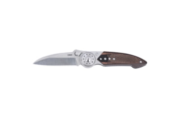 Image of CRKT Walker Blade Lock Folding Knife, 2.93in, AUS?8 Stainless Steel Blade, Drop Point Blade, Brown Aluminum Handle, 4200