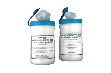 Image of VWR Premoistened Clean-Wipes 2060 Wipes Premoistened With Deionized Water