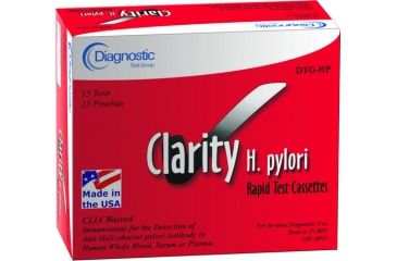 Image of Diagnostic Test Group Clarity H Pylori Test Kit Bx15 DTG-HP, Unit EA