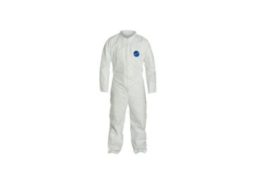 Image of DuPont 13450 Tyvek 400 Collared Coveralls with Open Wrists and Ankles, Case of 25, White