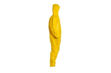 Image of DuPont Tychem 2000 Coveralls w/Hood, Elastic Wrists and Ankles, Bound Seams, Yellow, 2XL, 12 Pack, QC127BYL2X00