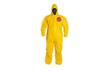 Image of DuPont Tychem 2000 Coveralls w/Hood, Elastic Wrists and Ankles, Bound Seams, Yellow, 2XL, 12 Pack, QC127BYL2X00
