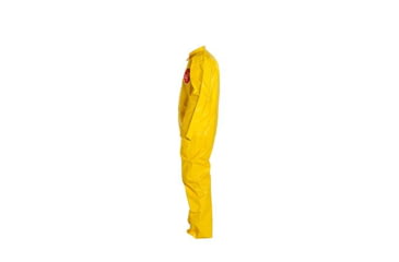 Image of DuPont Tychem 2000 Coveralls w/Laydown Collar, Open Wrists, Ankles, Bound Seams, Yellow, Large CS12 QC120BYLLG00
